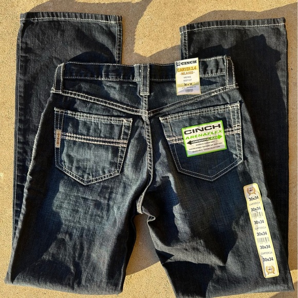 NWT Men’s Cinch Carter 2.4 Stretch Mid Rise Relaxed Fit Boot Cut Jeans (30x34) - Picture 10 of 12
